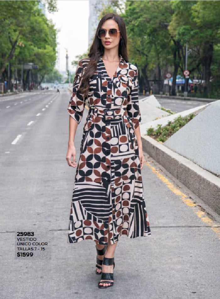 VESTIDO LARGO ESTAMPADO 25983