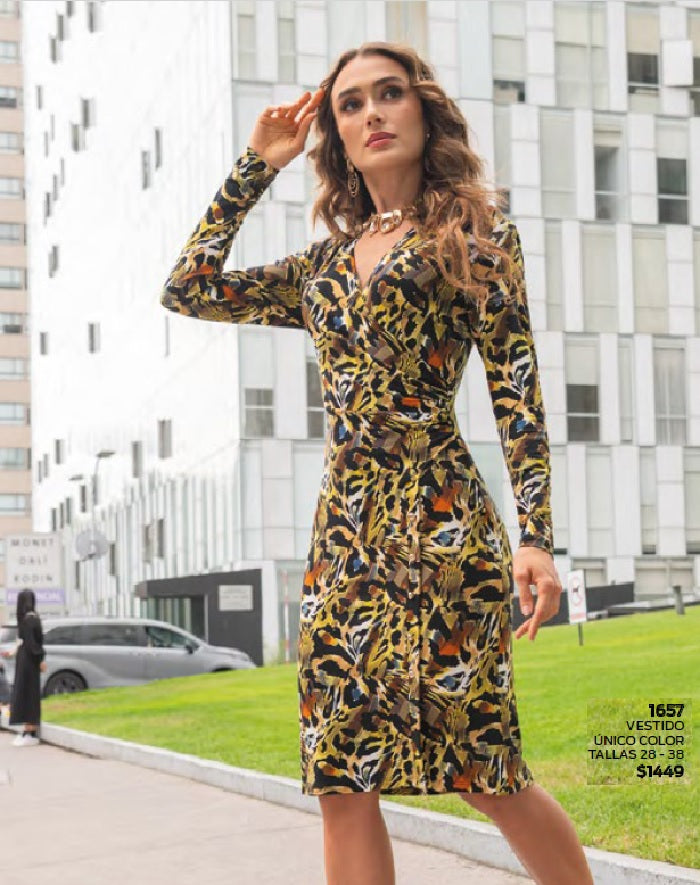VESTIDO ANIMAL PRINT 1657