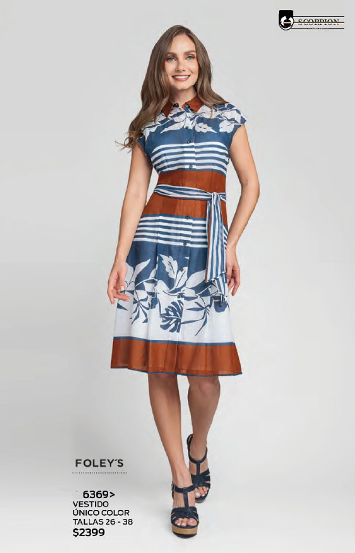 VESTIDO A LA RODILLA 6369