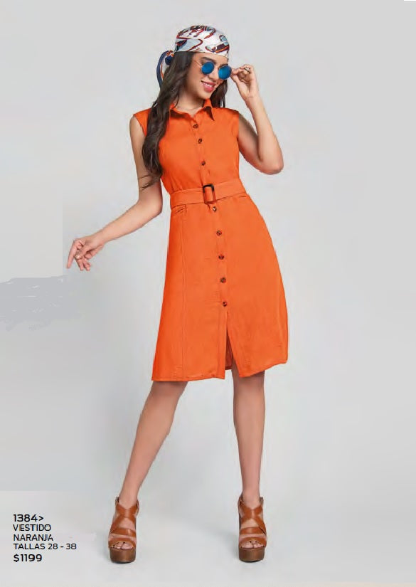 VESTIDO CON BOTONES AL FRENTE 1384