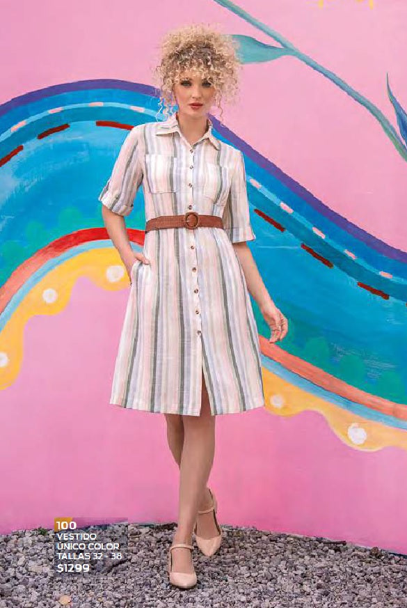 VESTIDO CAMISERO 100