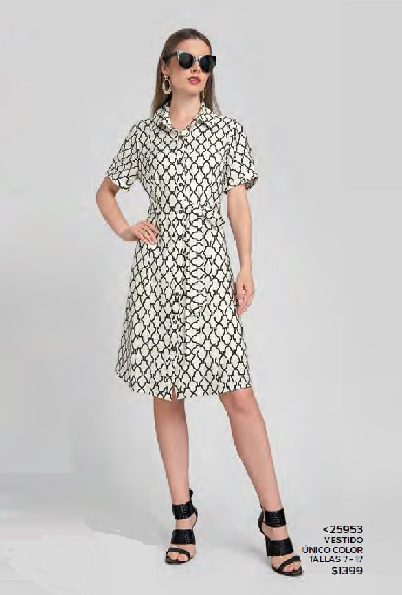 VESTIDO MANGA CORTA 25953