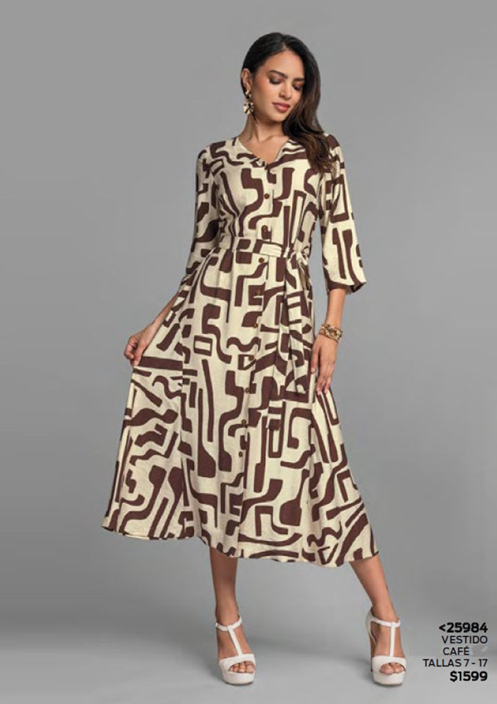 VESTIDO LARGO ESTAMPADO 25984