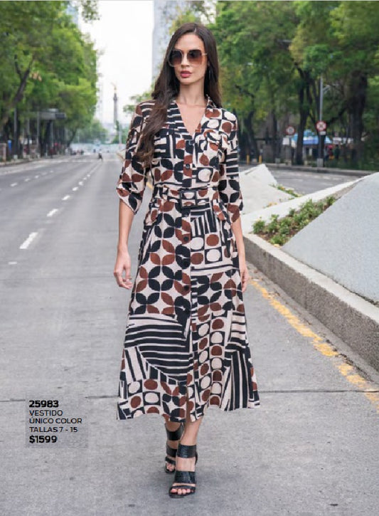 VESTIDO LARGO ESTAMPADO 25983
