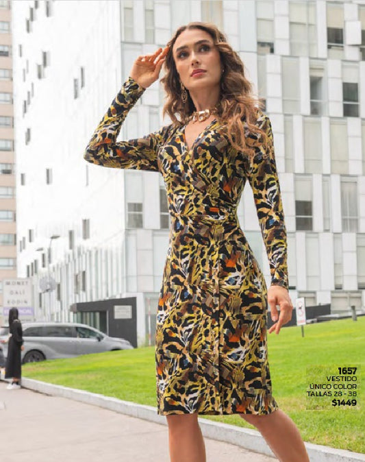 VESTIDO ANIMAL PRINT 1657