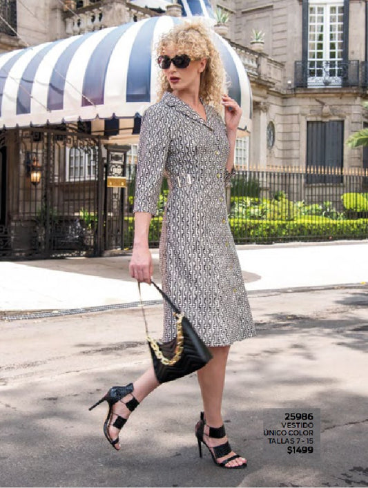 VESTIDO MANGA 3/4 25986