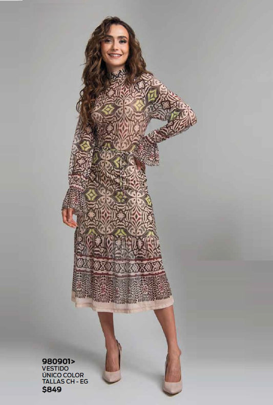 VESTIDO ESTAMPADO 980901