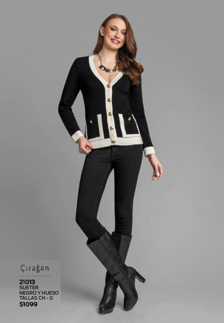 SUETER DE CUELLO EN V 21013