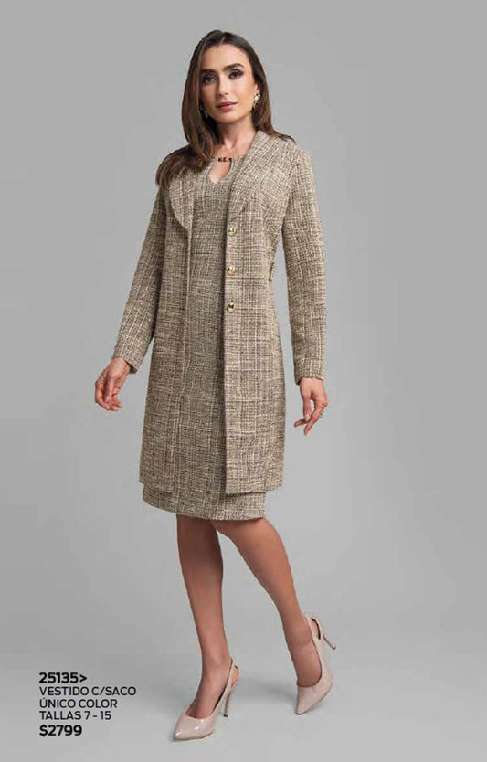 VESTIDO CON SACO 2513