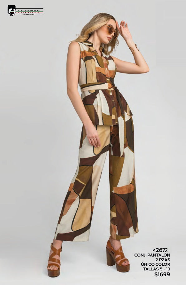 CONJUNTO BLUSA Y PANTALON 2672