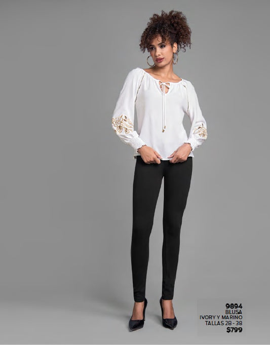 BLUSA BORDADA MANGA LARGA 9894
