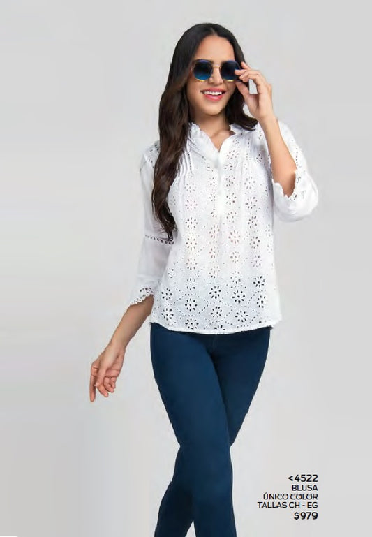BLUSA DE TIRA BORDADA 4522