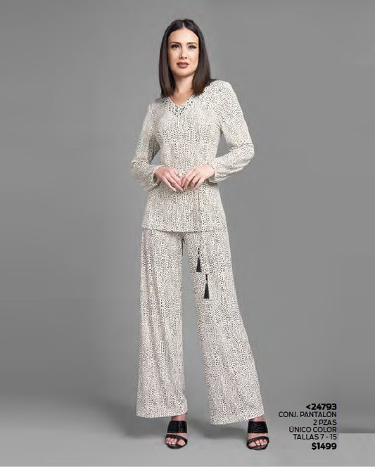CONJUNTO DE PANTALÓN Y BLUSA 24793