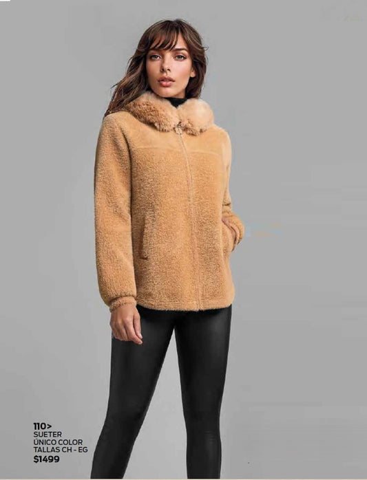 SUETER CON PELUCHE EN CUELLO 1110