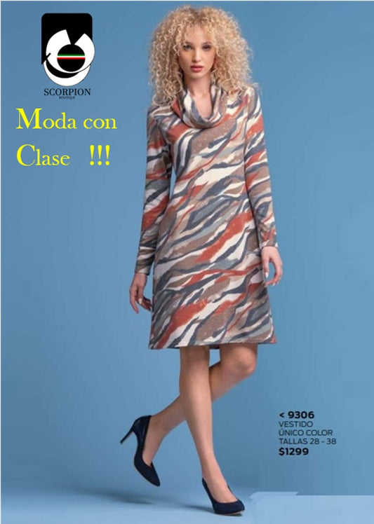 VESTIDO MANGA LARGA 9306