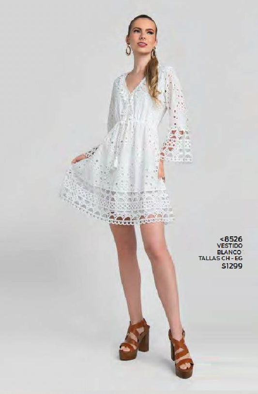 VESTIDO GUIPUR 8526