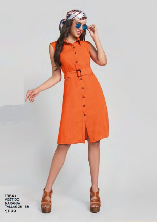 VESTIDO CON BOTONES AL FRENTE 1384