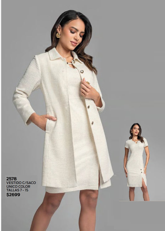 VESTIDO CON SACO LARGO  2578