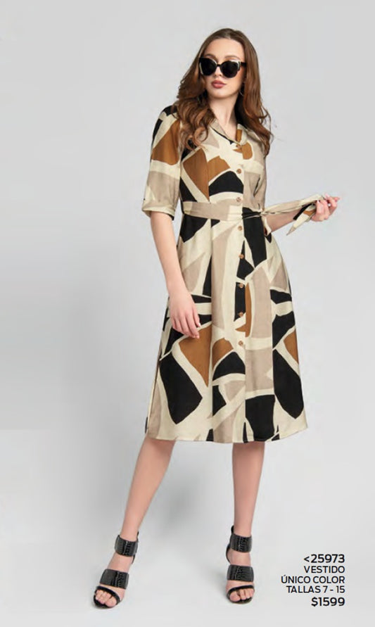 VESTIDO MANGA 3/4  25973