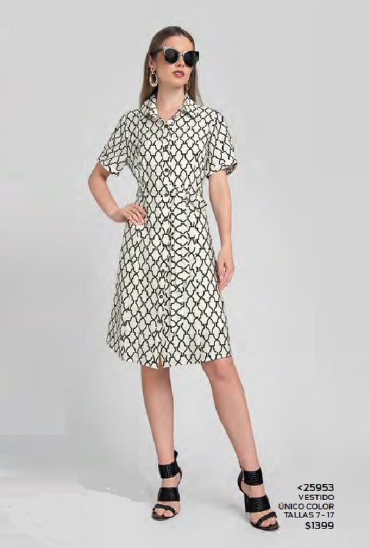 VESTIDO MANGA CORTA 25953